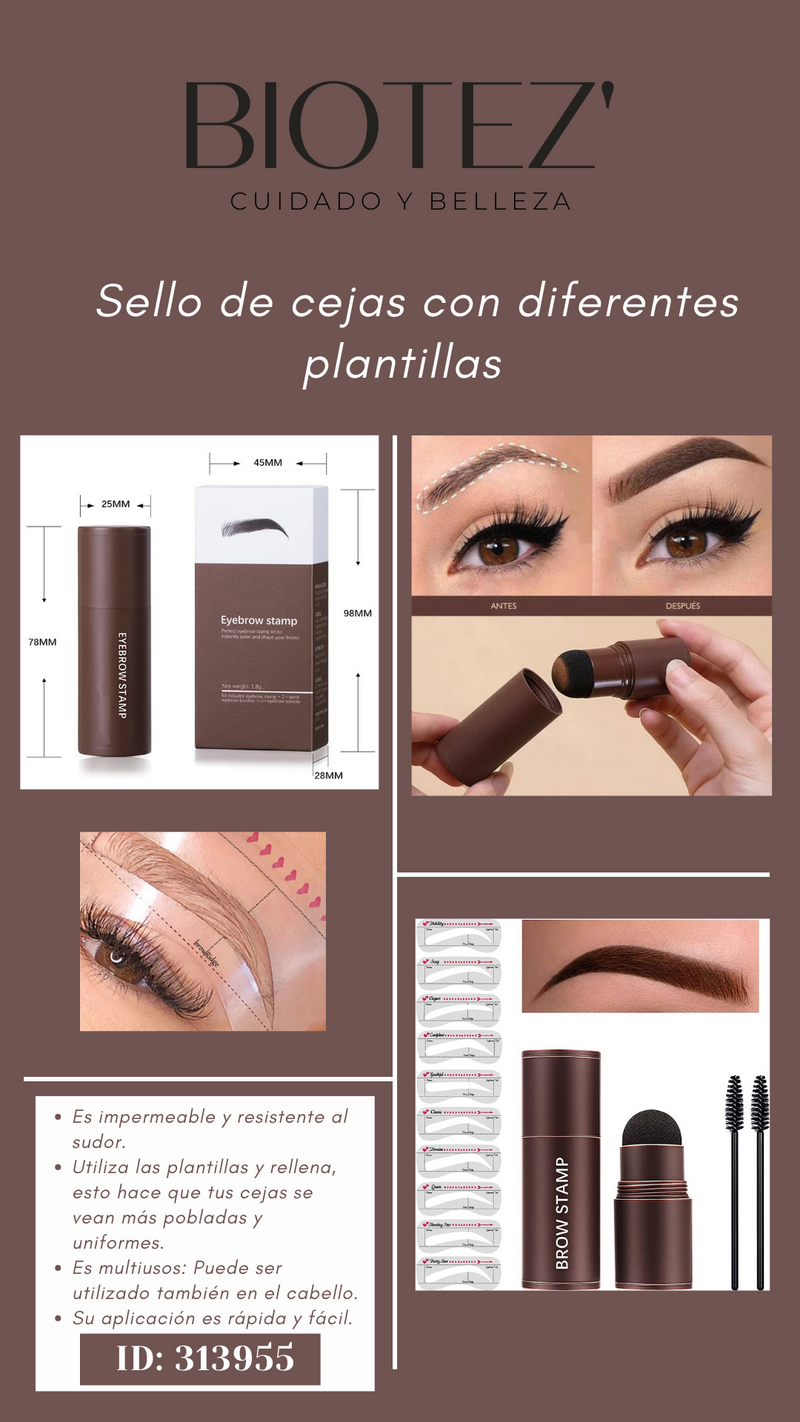 Sello de cejas con plantilla BIOTEZ